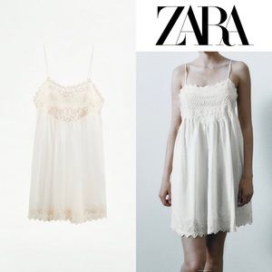 NWT Zara Embroidered cotton dress